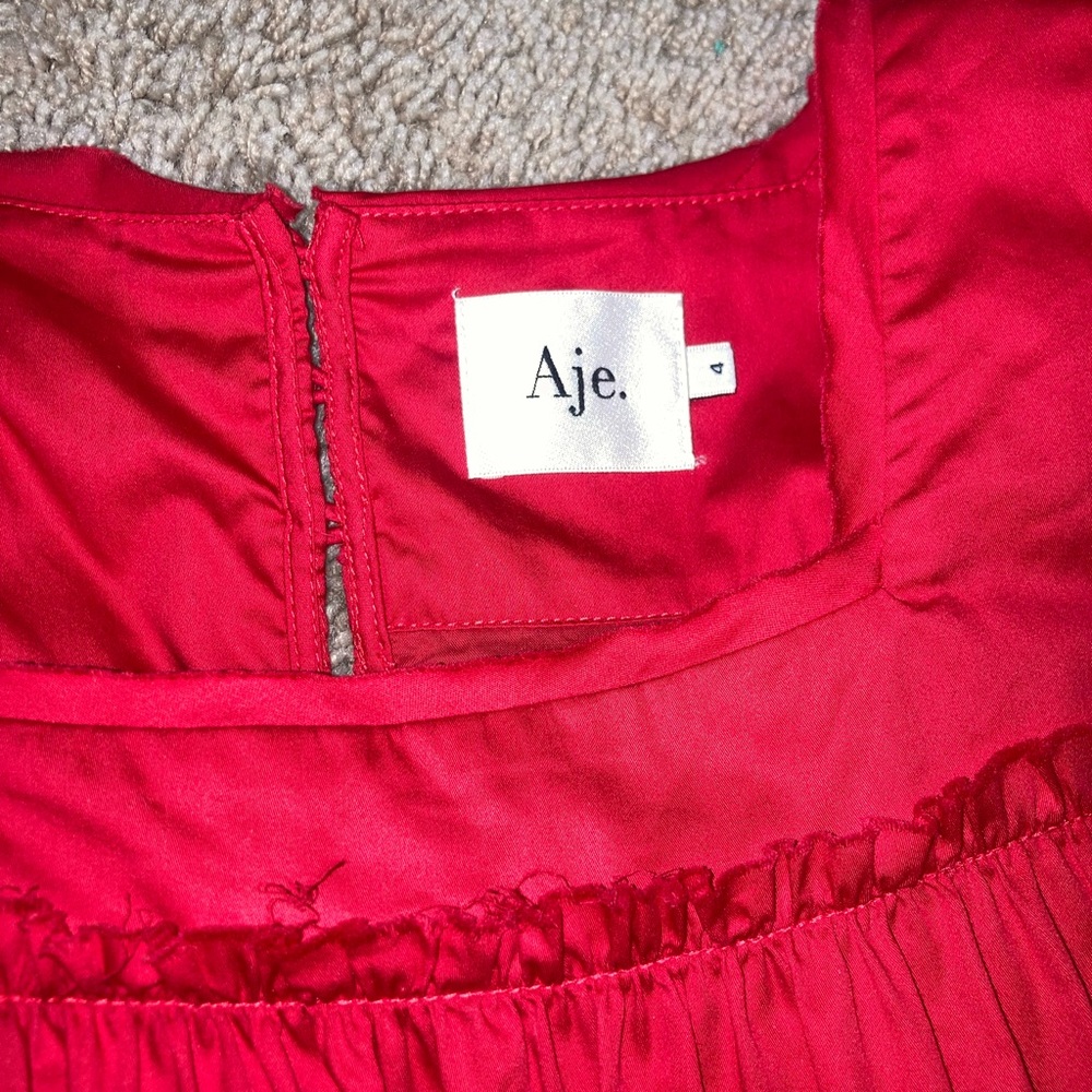 Aje Red Ruffle Dress - Picture 5 of 6